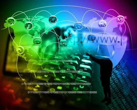 World of internet 스톡 일러스트