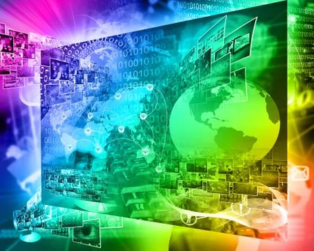 World of internet 스톡 일러스트