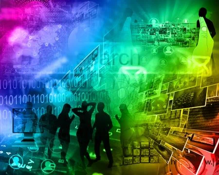 World of internet Illustrazione stock