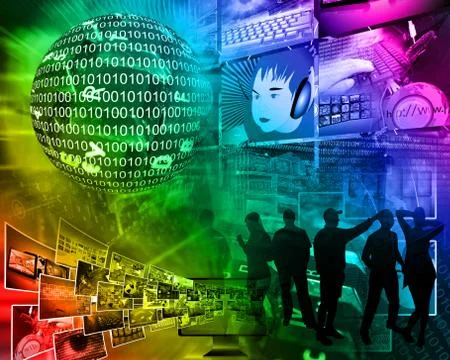 World of internet 库存插图