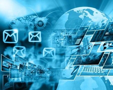 World of internet 库存插图