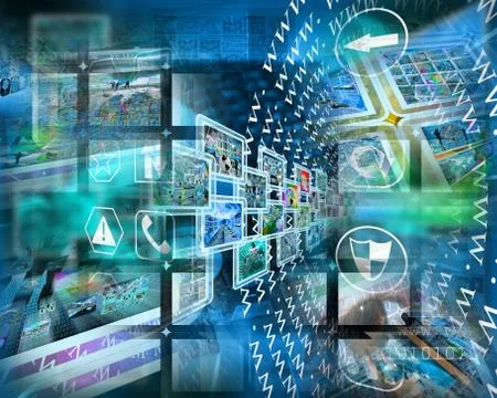 World of internet Illustrazione stock