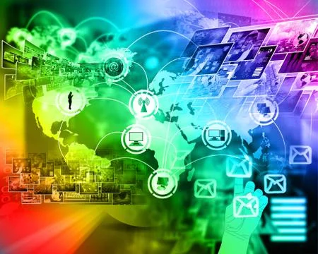 World of internet 库存插图