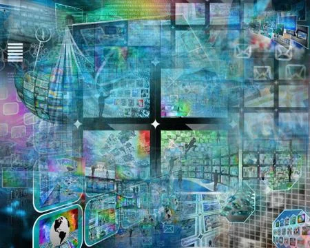 World of internet Illustrazione stock