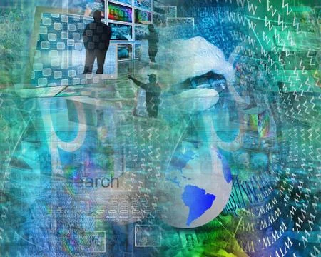 World of internet Illustrazione stock