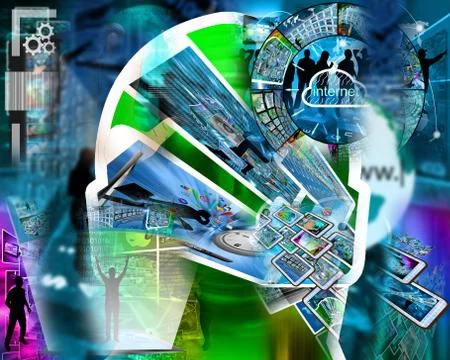 World of internet Illustrazione stock