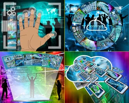 World of internet Illustrazione stock