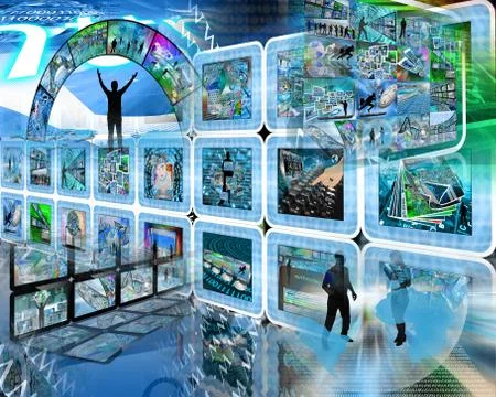 World of internet Illustrazione stock