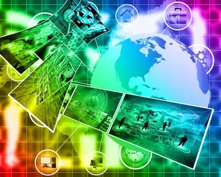 World of internet 库存插图