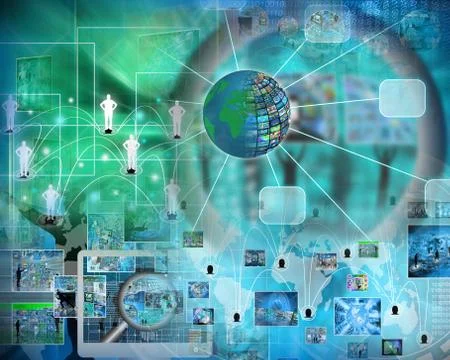 World of internet 库存插图