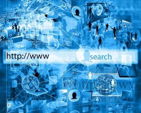 World of internet Illustrazione stock