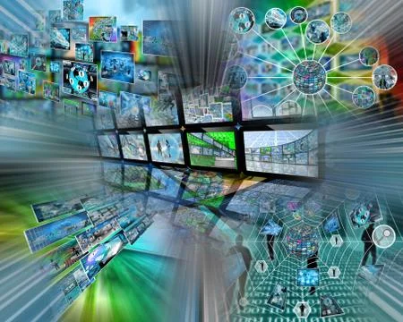 World of internet Illustrazione stock