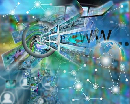 World of internet Stockillustratie