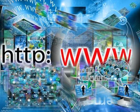 World of internet 库存插图