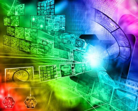 World of internet Illustrazione stock