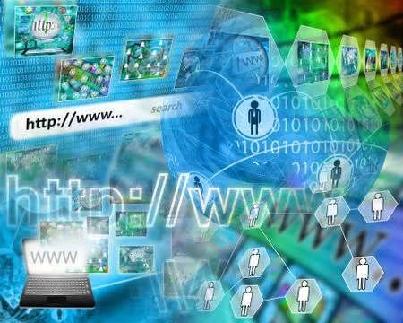 World of internet Illustrazione stock