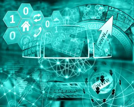 World of internet Illustrazione stock