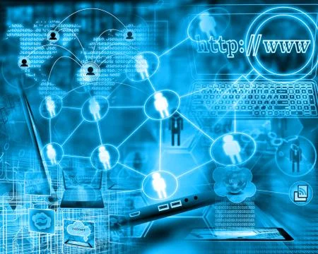 World of internet Stockillustratie