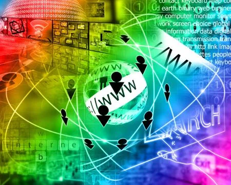 World of internet Illustrazione stock