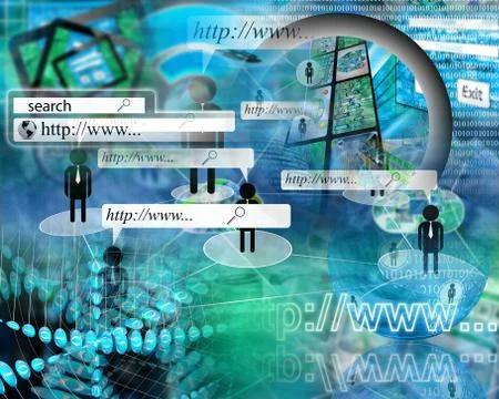 World of internet Illustrazione stock