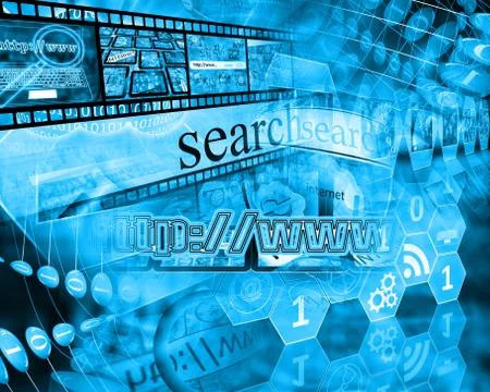 World of internet 库存插图