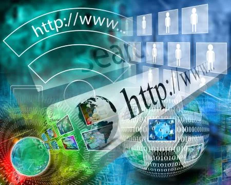 World of internet 库存插图