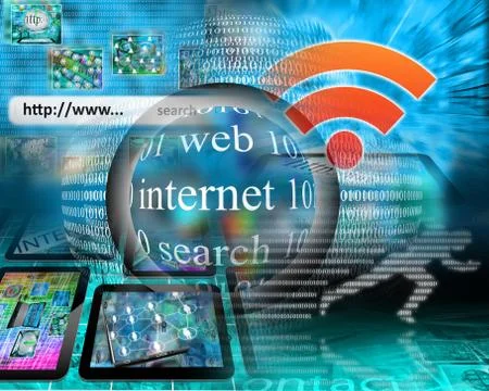 World of internet Stockillustratie