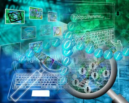 World of internet Illustrazione stock