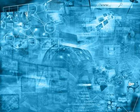 World of internet Illustrazione stock