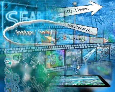 World of internet Stock Illustration