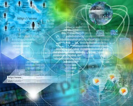 World of internet Stockillustratie