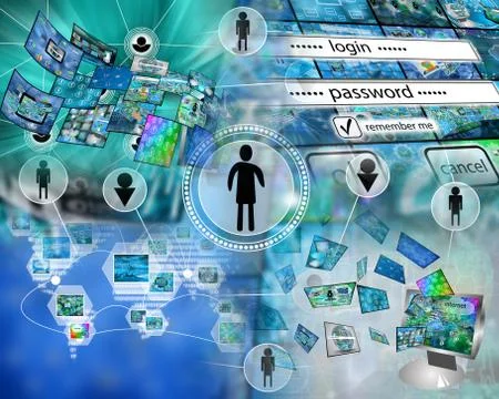 World of internet Illustrazione stock