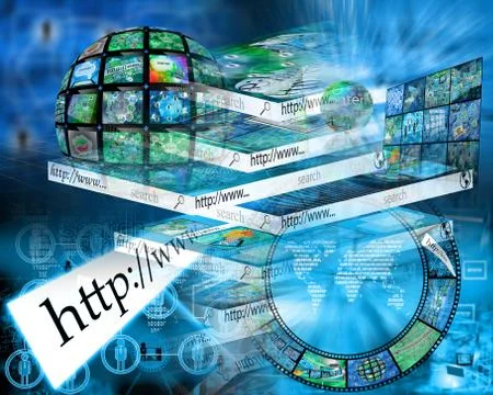 World of internet 库存插图