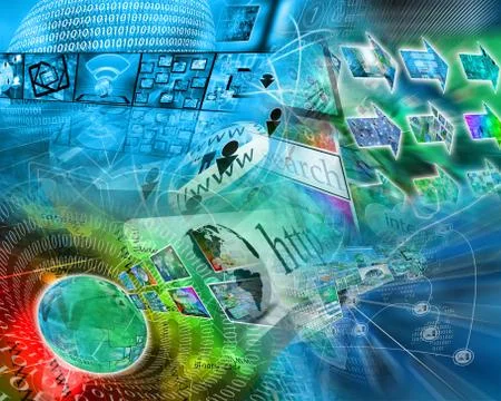 World of internet 库存插图