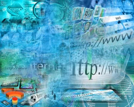 World of internet Illustrazione stock