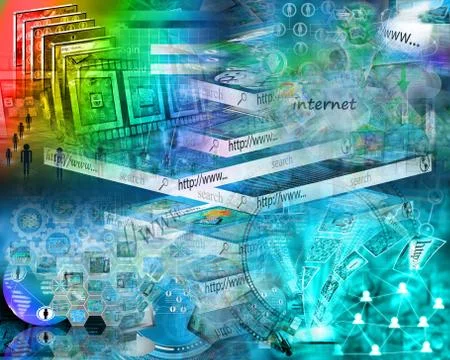 World of internet 스톡 일러스트