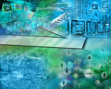 World of internet 库存插图