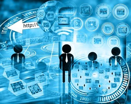 World of internet 库存插图