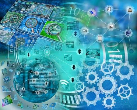 World of internet 스톡 일러스트