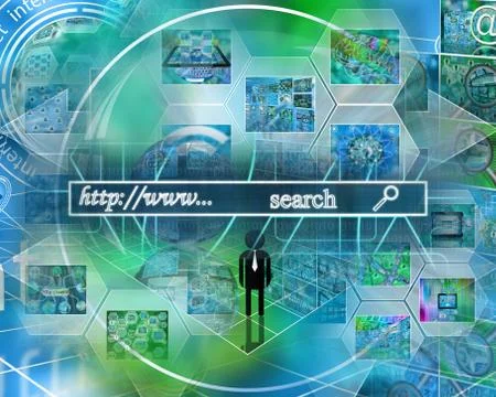 World of internet 库存插图