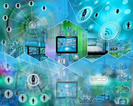 World of internet 스톡 일러스트