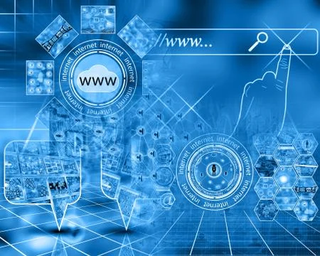 World of internet Illustrazione stock