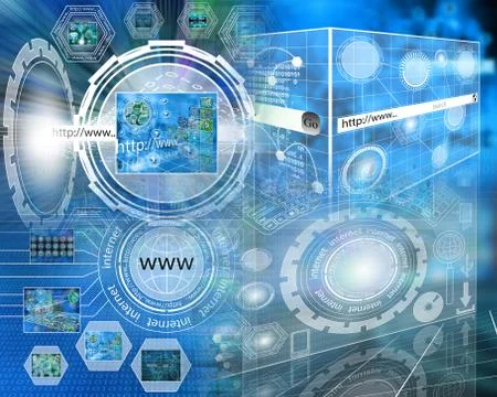 World of internet 스톡 일러스트