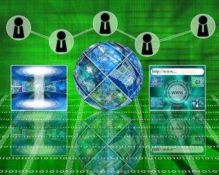 World of internet Illustrazione stock