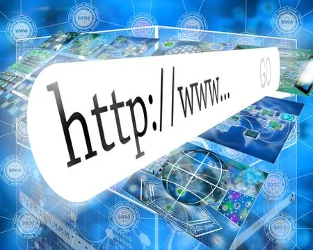 World of internet Ilustração Stock