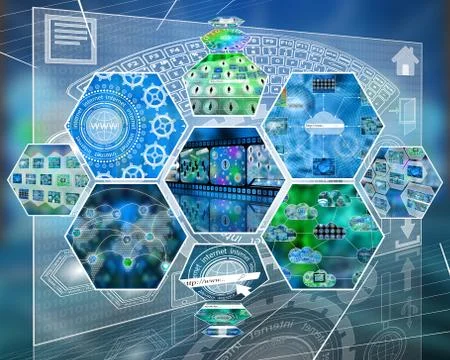 World of internet Stockillustratie