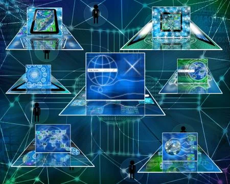 World of internet Illustrazione stock