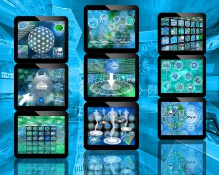 World of internet Illustrazione stock