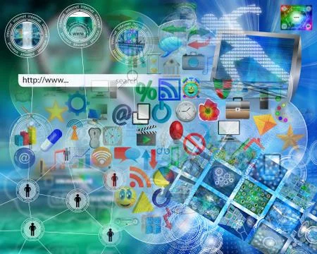 World of internet 스톡 일러스트