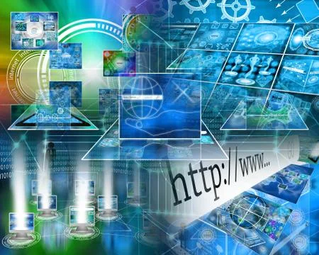 World of internet Illustrazione stock